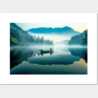 Lake Landscape Meditation Serene Calm Posters and Art